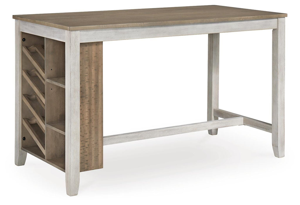 Skempton White/Light Brown RECT Counter Table w/Storage