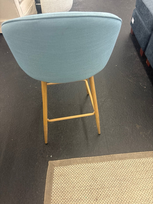 homy casa 26 counter height bar stools set of 2, swivel stools for kitchen island, lake blue - new