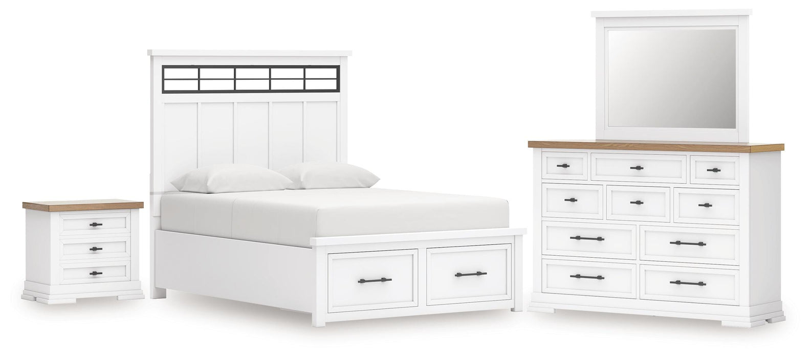 Ashbryn White/Natural Bedroom Collection