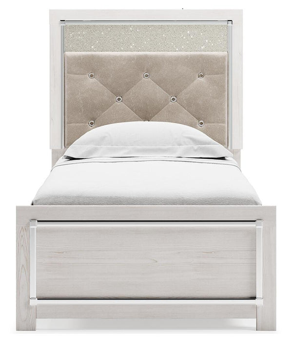 Altyra White Altyra Twin Panel Bed