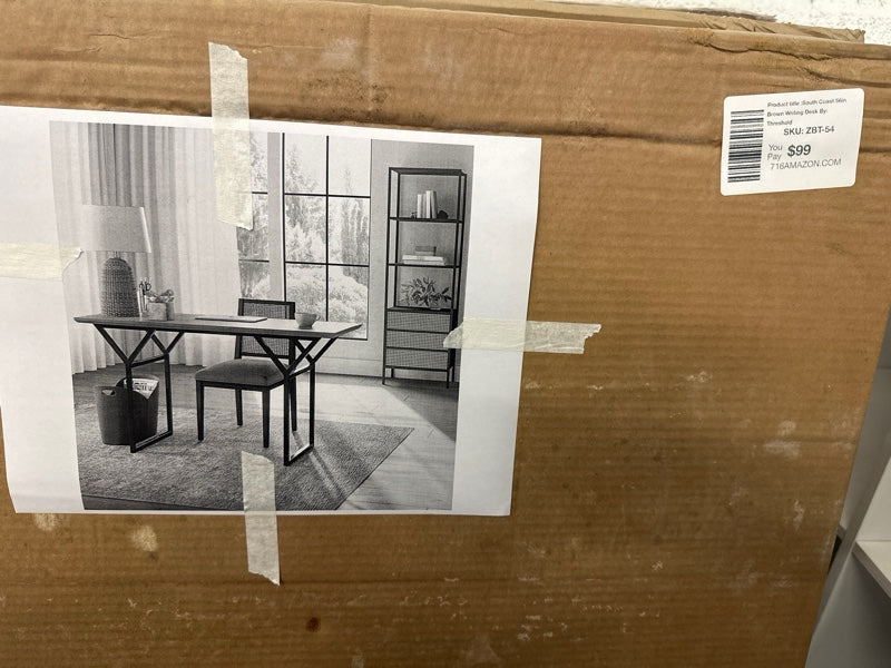 South Coast 56in Brown Writing Desk By: Threshold designed by Studio McGee - new