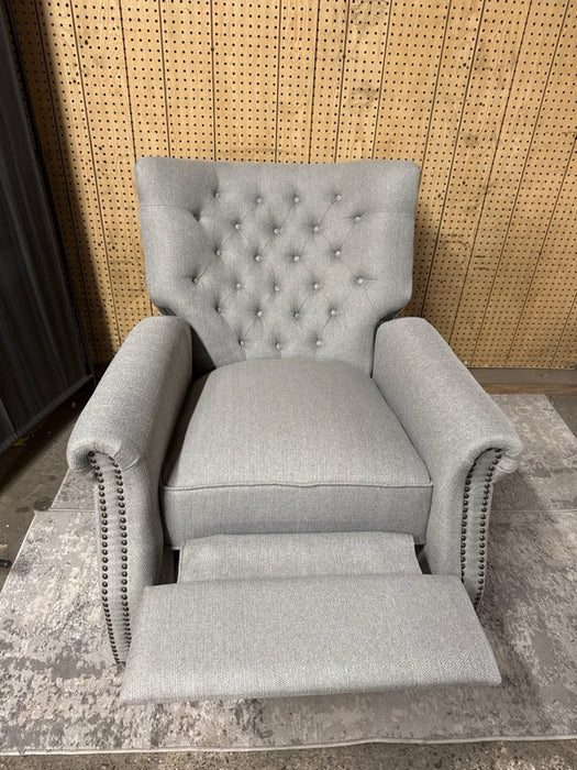 Better Homes & Garden Tufted Push Back Recliner, Gray Fabric Upholstery - new