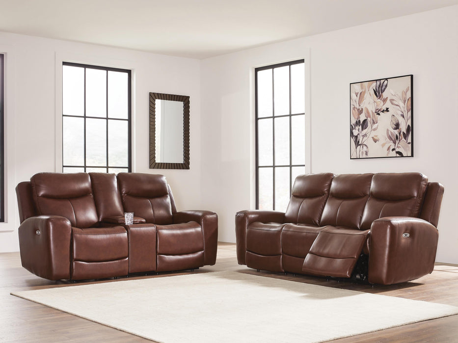 Momentum Moves Mahogany Momentum Moves Sofa and Loveseat
