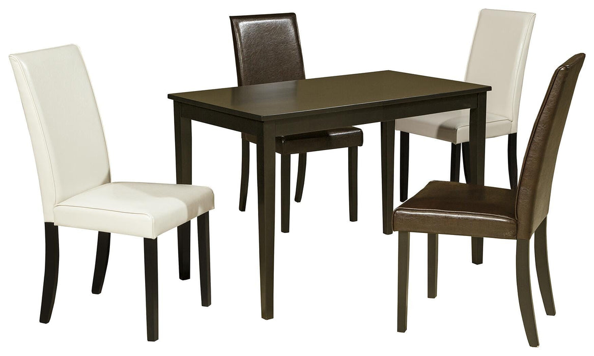 Kimonte Dark Brown Kimonte Dining Table and 4 Chairs