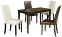Kimonte Dark Brown Kimonte Dining Table and 4 Chairs
