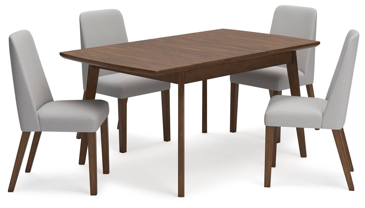Lyncott Gray/Brown Lyncott Dining Table and 4 Chairs