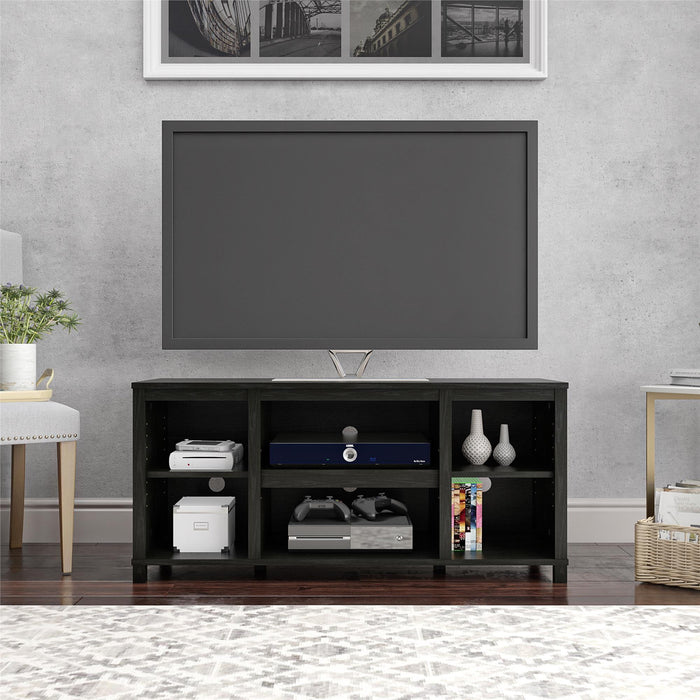 Mainstays Parsons TV Stand for TVs up to 50", Black Oak - new