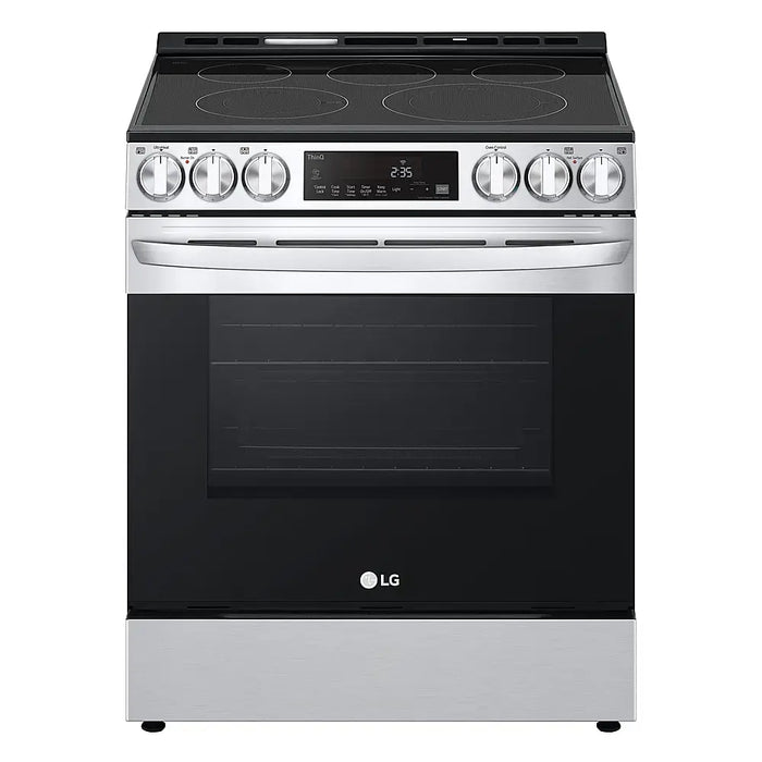 LG - 6.3 Cu. Ft. Smart Slide-In Electric True Convection Range with EasyClean and AirFry - Stainless Steel - display_model