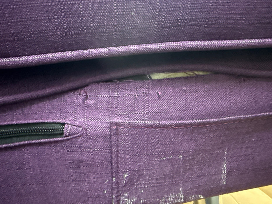 Gewnee Futon Sleeper Sofa Bed Modern Polyester Couch Convertible Folding Recliner Furniture with 2 Cup Holders for Guest Room,Living Room.Purple - used_good