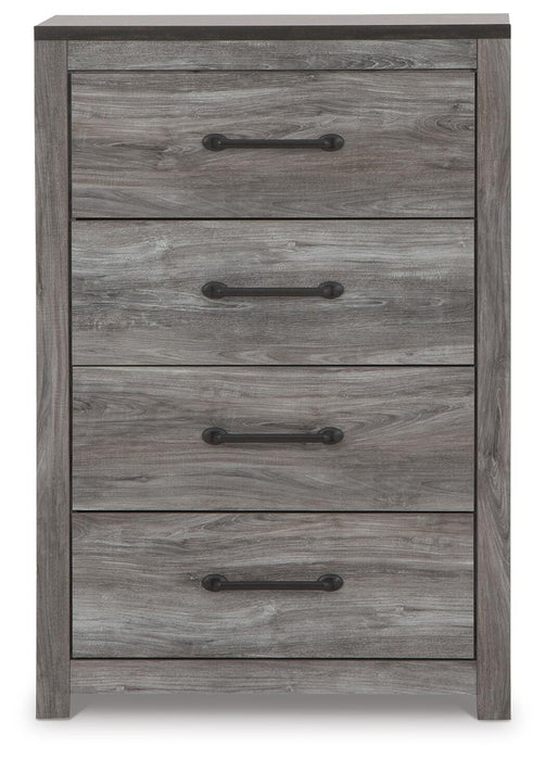Bronyan Dark Gray Four Drawer Chest