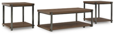 Trindwick Brown/Gun Metal Occasional Table Set (3/CN)
