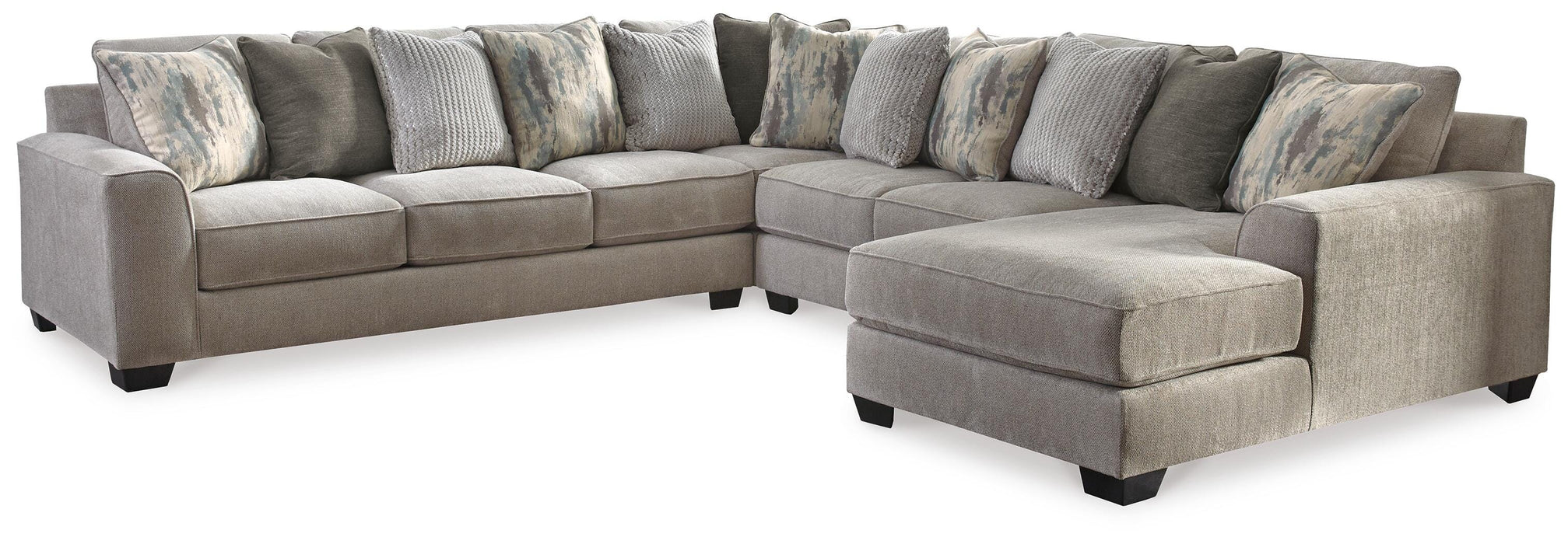 Ardsley Pewter Ardsley 4-Piece Sectional with Chaise