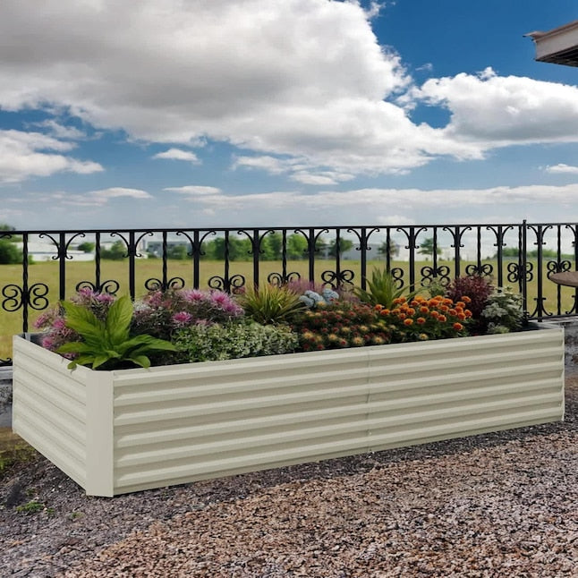 Qeetex 8x4x2ft Steel Raised Garden Bed Kit - new