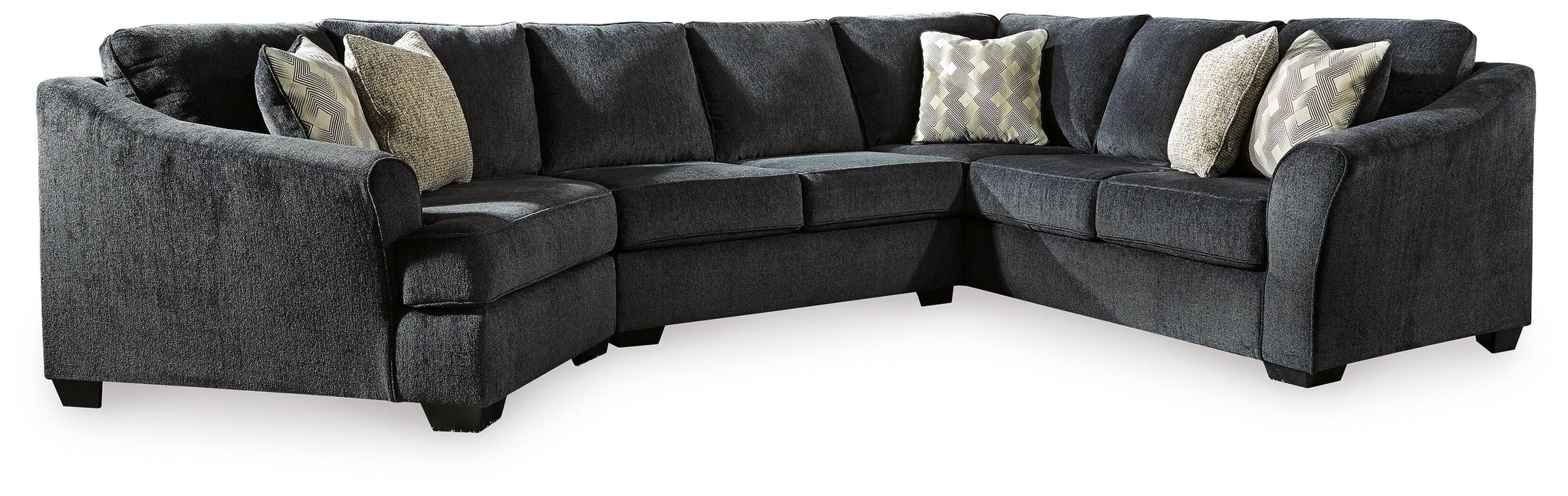 Eltmann Slate Eltmann 3-Piece Sectional with Cuddler