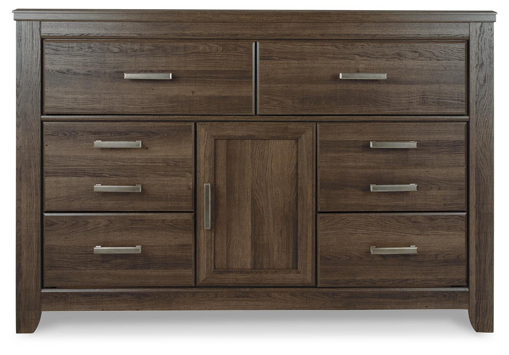 Juararo Dark Brown Six Drawer Dresser