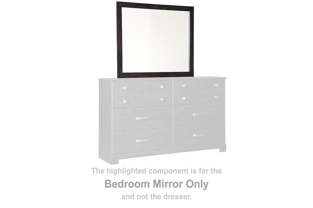 Reylow Dark Brown Bedroom Mirror