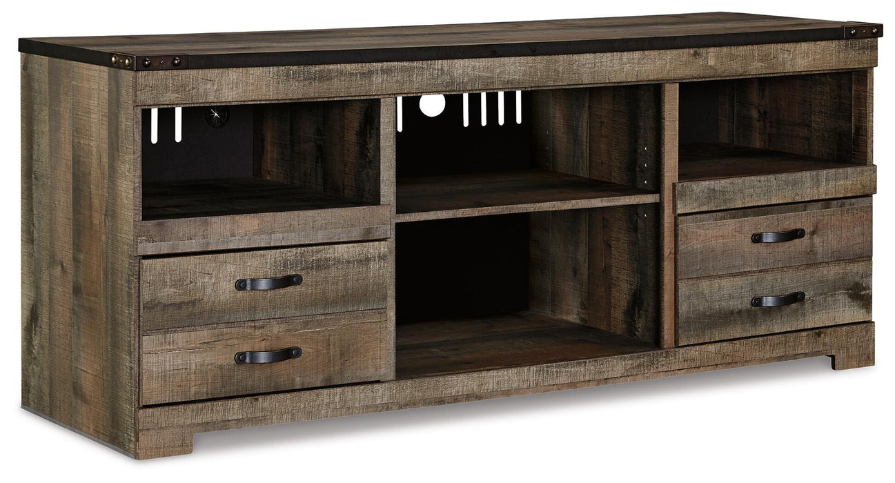 Trinell Brown LG TV Stand w/Fireplace Option