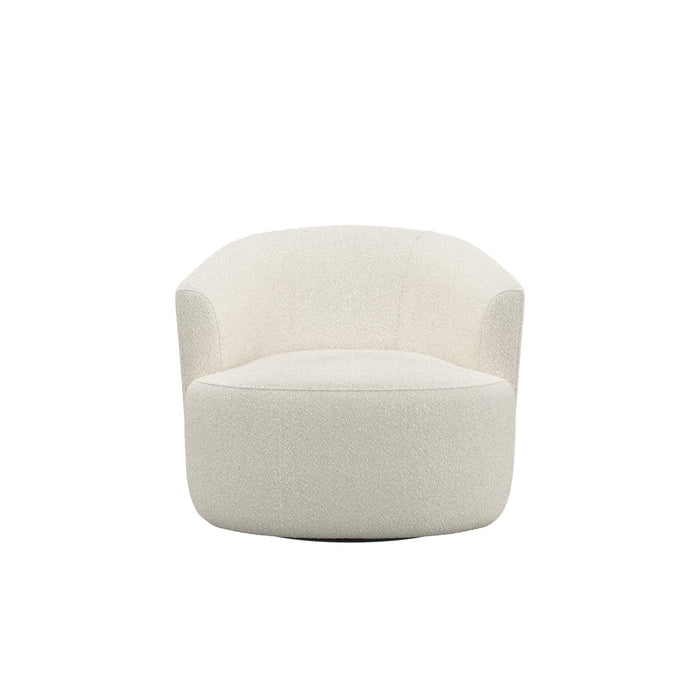 Mainstays Boucle Swivel Accent Chair, Cream - new