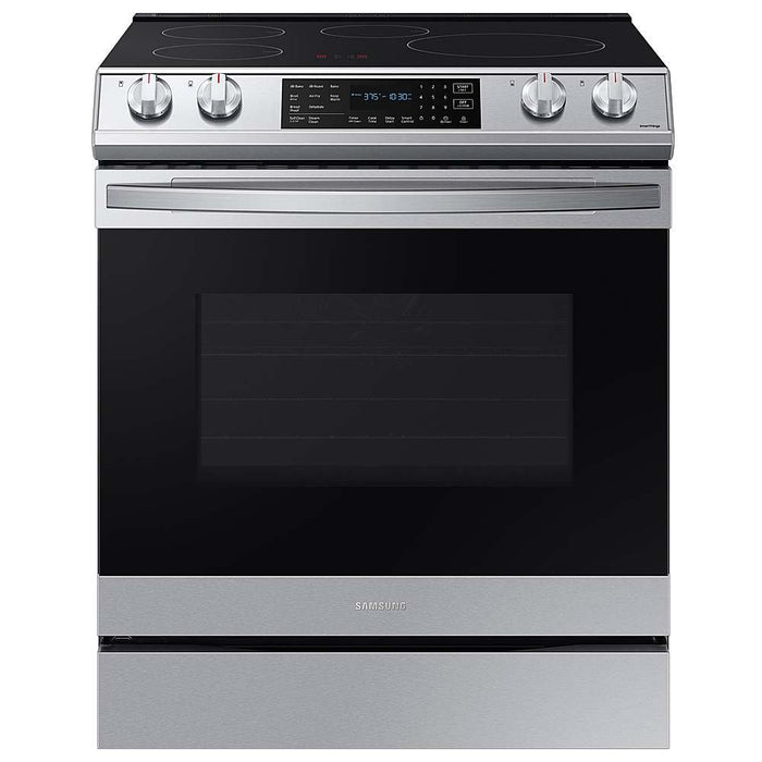 Samsung - 6.3 cu. ft. Smart Instant Heat Slide-in Induction Range with Air Fry & Convection+ - Stainless Steel - display_model