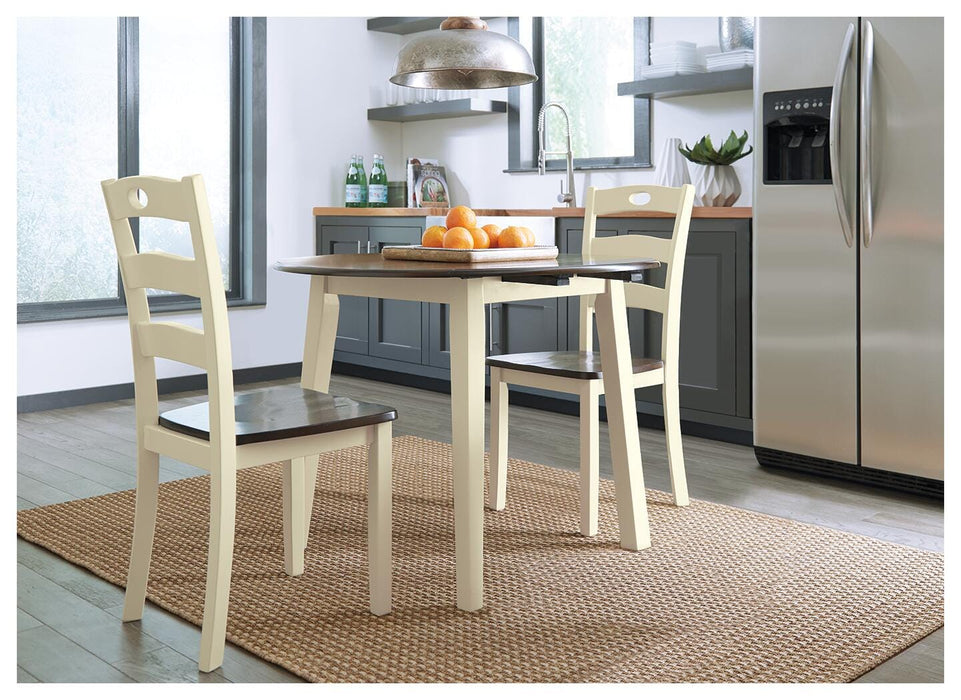 Woodanville Cream/Brown Woodanville Dining Table and 2 Chairs