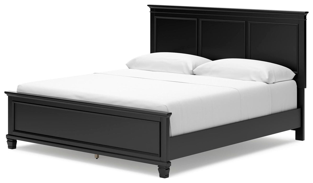 Lanolee Black Lanolee California King Panel Bed
