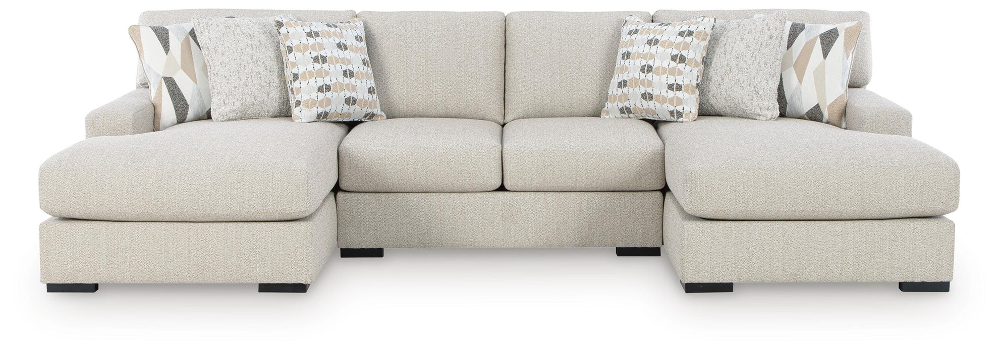 Laurelgrove Pebble Laurelgrove 3-Piece Double Chaise Sectional