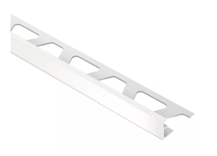 1p Pack Schiene Beige Textured Color-Coated Aluminum 3/8 in. x 8 ft. 2-1/2 in. Metal Tile Edging Trim - new