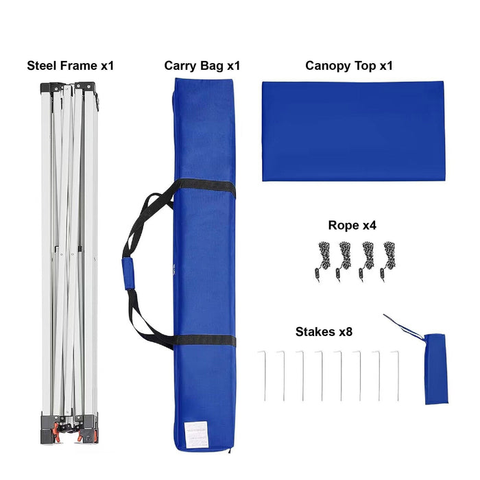 Ozark Trail 10'x10' Instant Slant Leg Pop-up Outdoor Canopy Tent, Blue - new