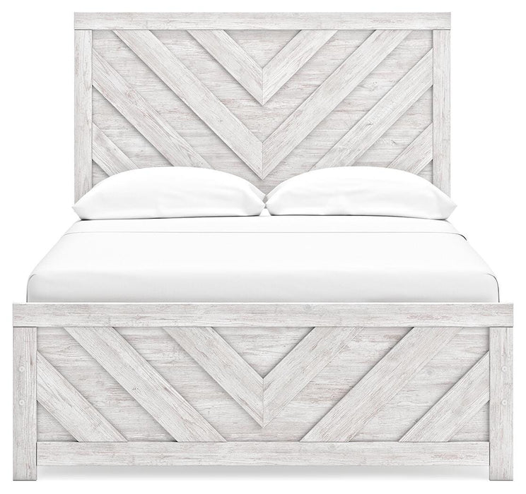Cayboni Whitewash Cayboni Full Panel Bed