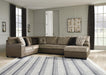 Abalone Chocolate Abalone 3-Piece Sectional with Chaise