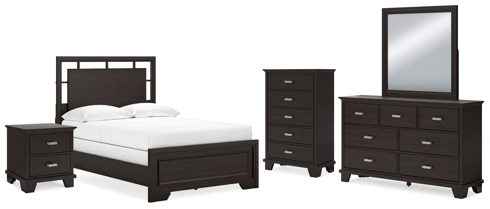 Covetown Dark Brown Bedroom Collection