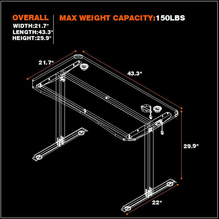 X Rocker Oka Adult Gaming Desk with RGB Lighting, White/Light Wood - used_good