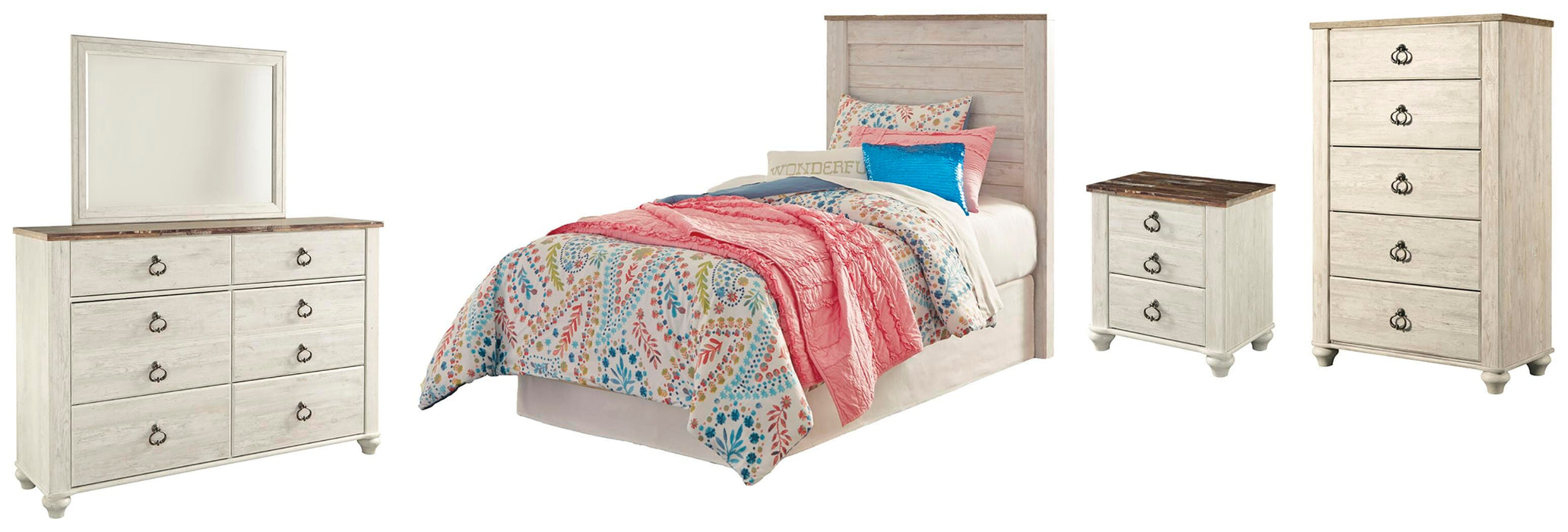 Willowton Whitewash Panel Bedroom Collection