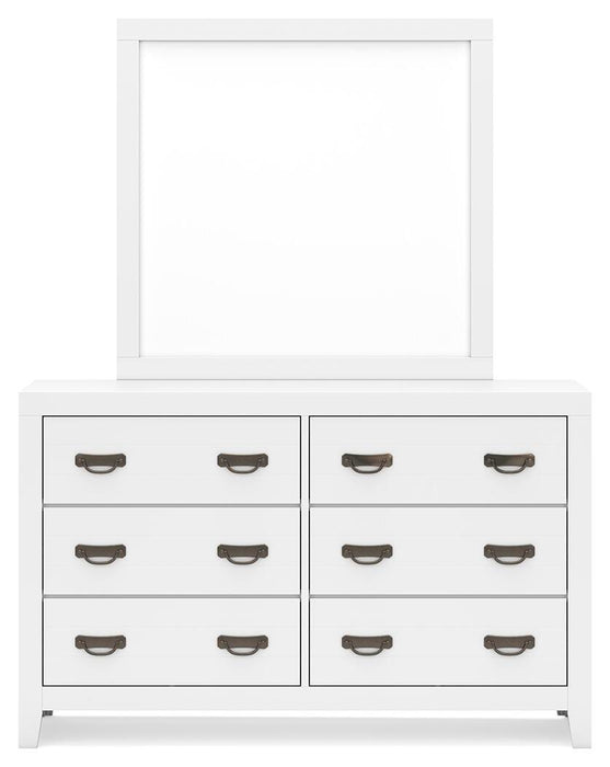 Binterglen White Binterglen Dresser and Mirror