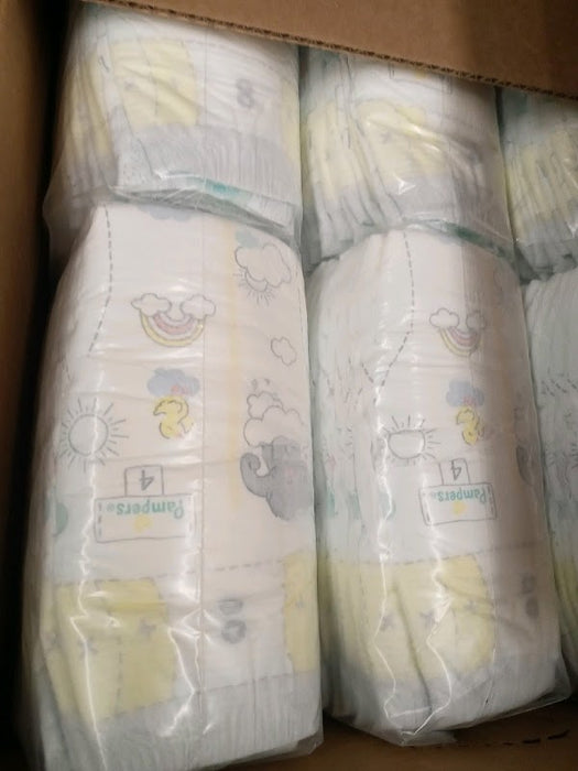Pampers Swaddlers Diapers - Size 4, One Month Supply (150 Count), Ultra Soft Disposable Baby Diapers - open_box