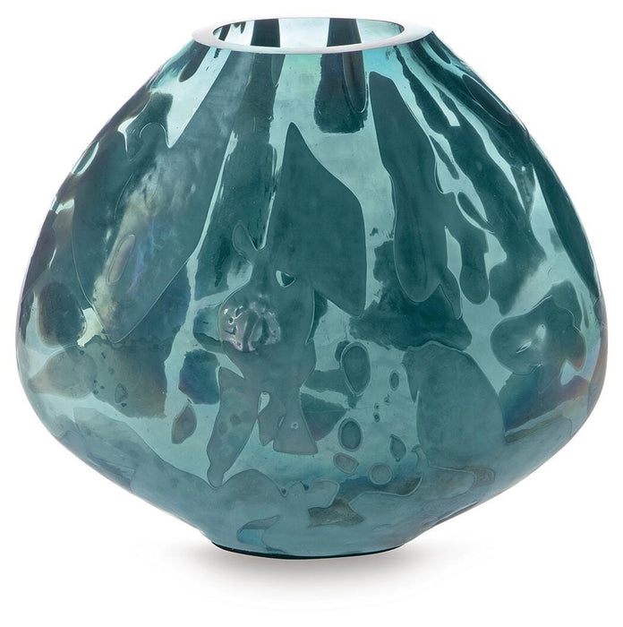 Cartshaw Iridescent Teal Vase