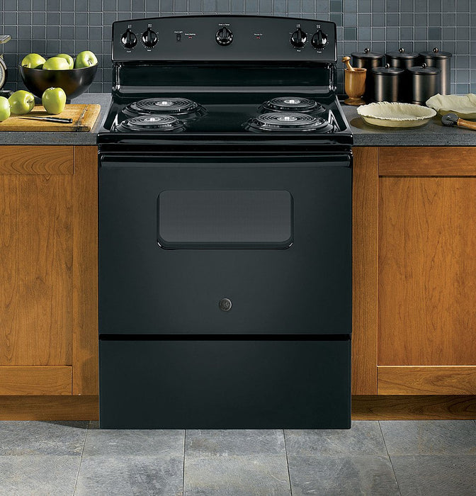 GE - 5.0 Cu. Ft. Freestanding Electric Range - Black - display_model