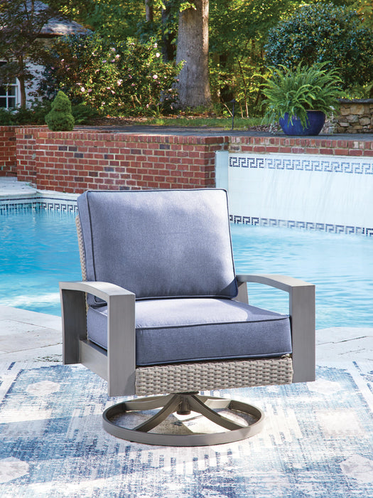 Dillon Beach Blue/Gray Swivel Lounge w/ Cushion