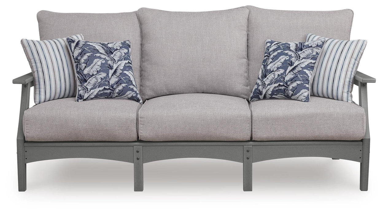 Lone View Bay Gray Sofa with Cushion
