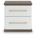 Mazilar Brown/White Two Drawer Night Stand