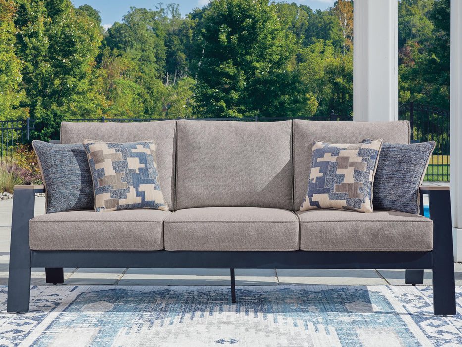 Mabry Shores Navy Blue/Driftwood Sofa with Cushion