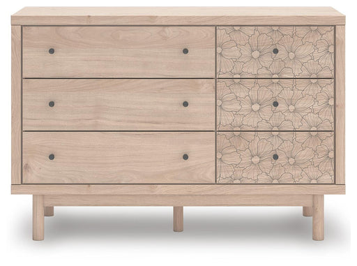 Shapella Tan Six Drawer Dresser
