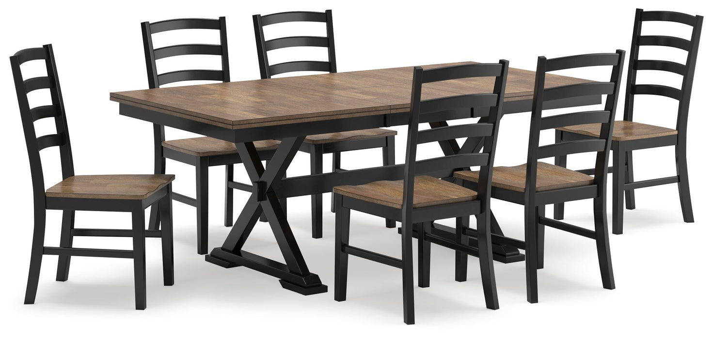 Wildenauer Brown/Black Wildenauer Dining Table and 6 Chairs