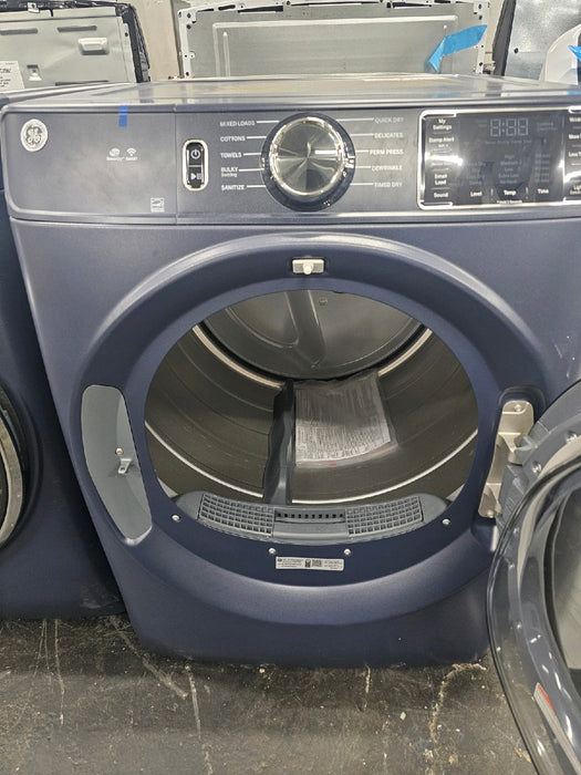 GE - 7.8 Cu. Ft. Stackable Smart Electric Dryer with Sanitize Cycle - Sapphire Blue - new