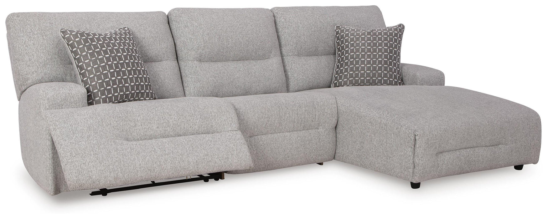 Acklen Place Pewter Acklen Place 3-Piece Power Reclining Sectional