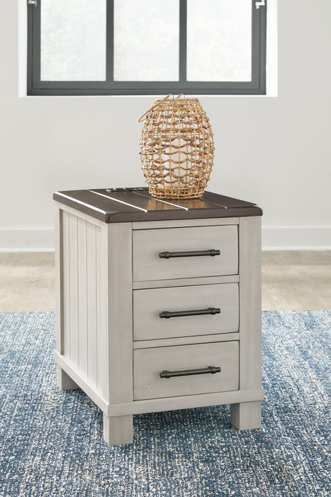Darborn Gray/Brown Chair Side End Table