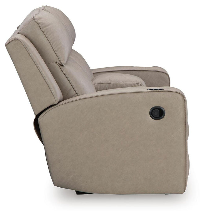 Lavenhorne Pebble Lavenhorne Reclining Loveseat with Console