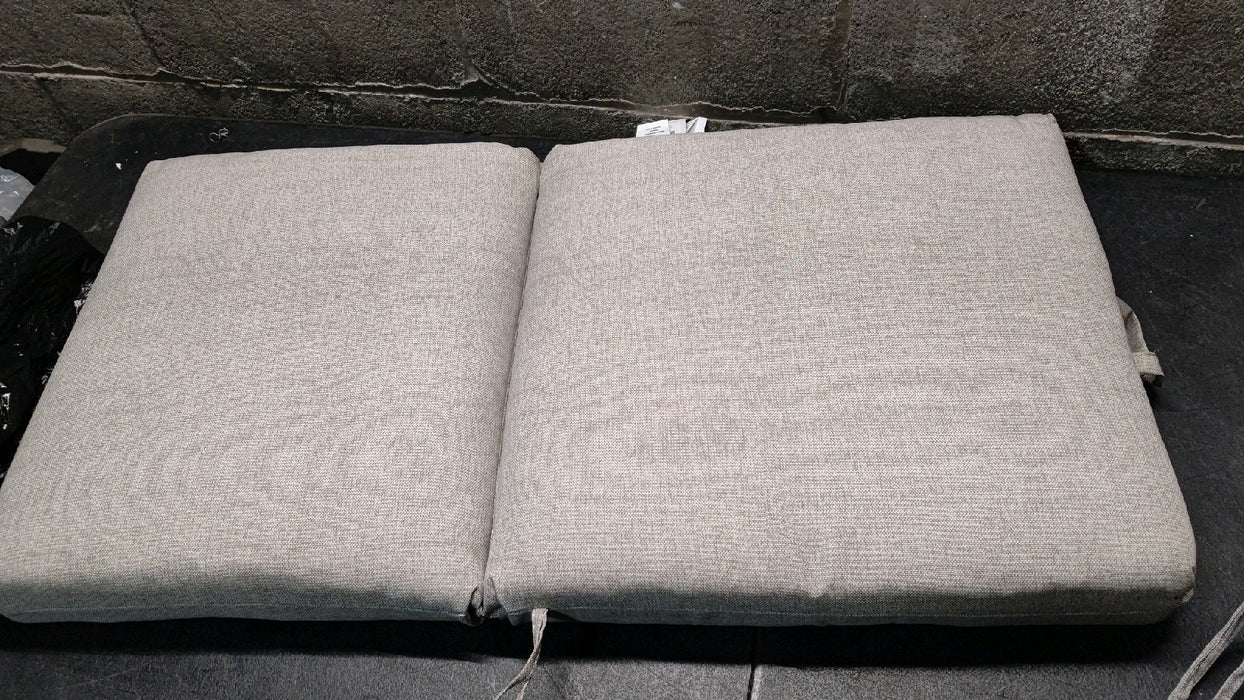 Mainstays 37"L x 19.5"W Tan 1 Piece Rectangle Outdoor Chair Cushion - open_box