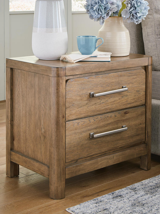 Cabalynn Light Brown Two Drawer Night Stand