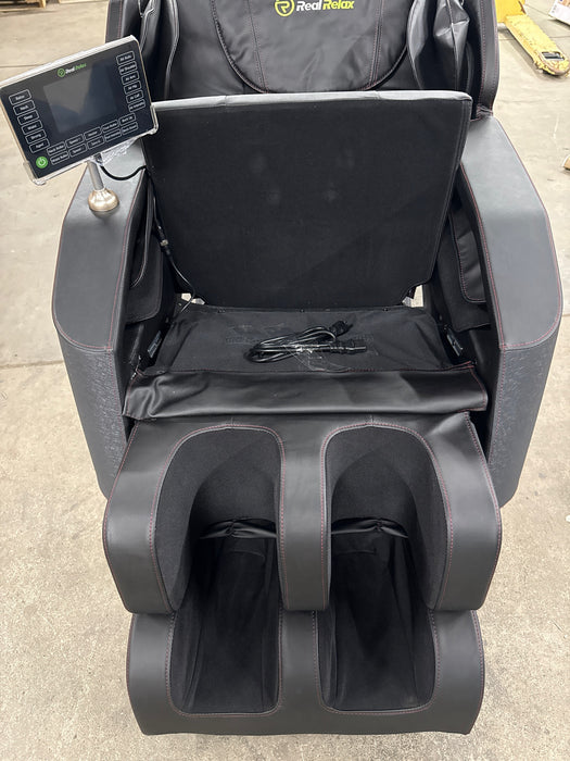 Real Relax Full Body Zero Gravity Shiatsu Recliner Electric Massage Chair, Black - new